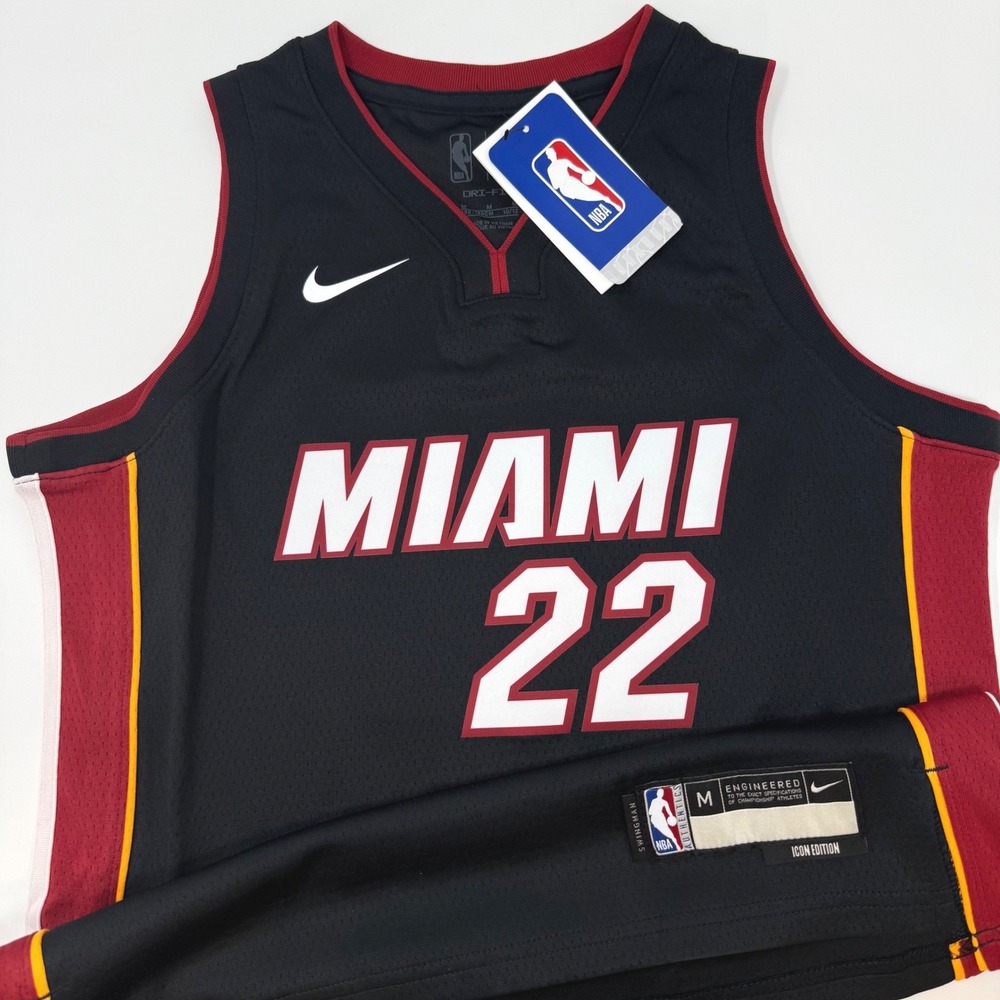 Nike Miami Heat Jimmy Butler 22 Icon Swingman Jersey Youth‎ Medium 10/12 NEW
